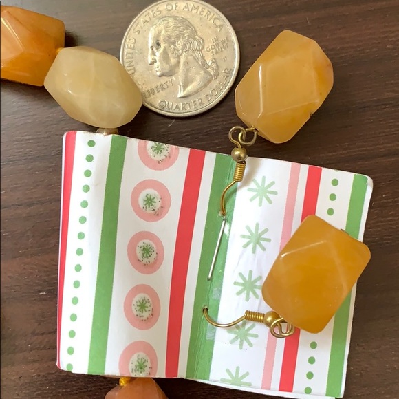 Stone onyx necklace +earnings - Picture 2 of 5